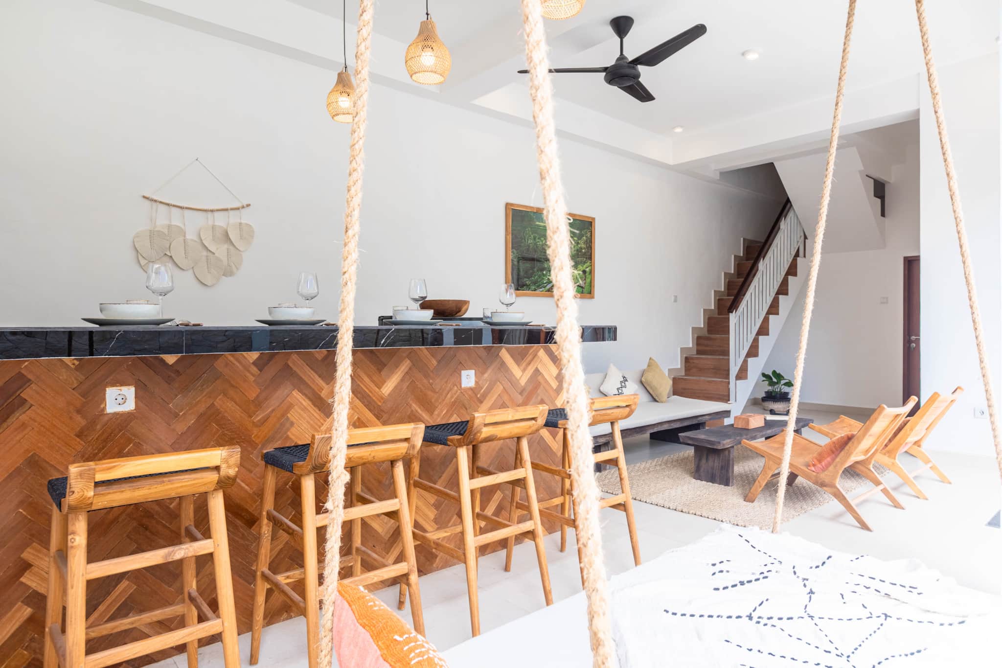 6-person Boho Villa Canggu Perenenam, Rooftop cinema, pool 3
